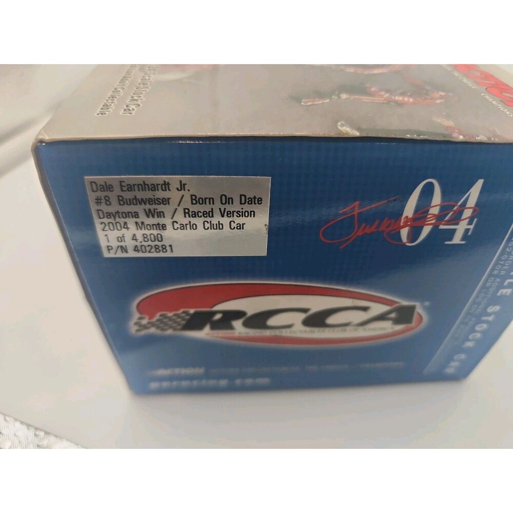2004 Dale Earnhardt Jr ARC Budweiser BOD 2/15 Daytona 500 Win Racecar 1/24 - Picture 4 of 4